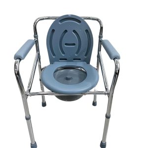 COMMODE CHAIR HEIGHT ADJUSTABLE WITH POT
